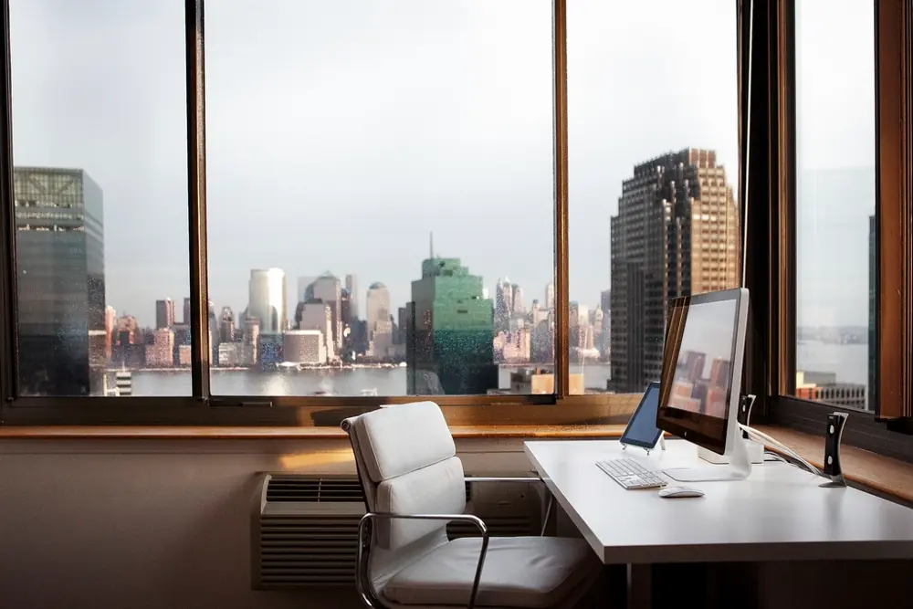 Painted modern office