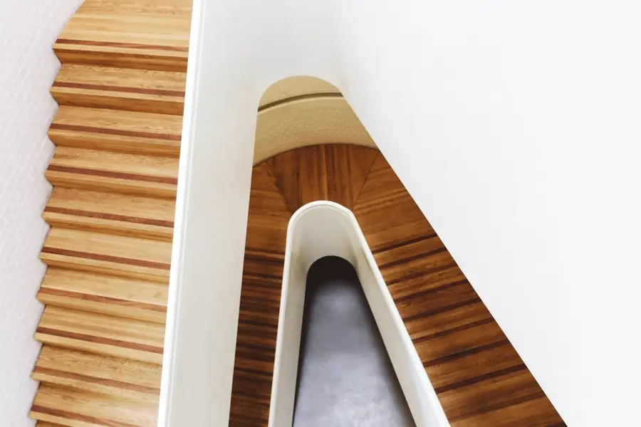Painted staircase and banister